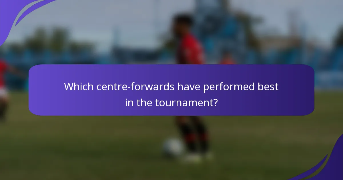 Which centre-forwards have performed best in the tournament?